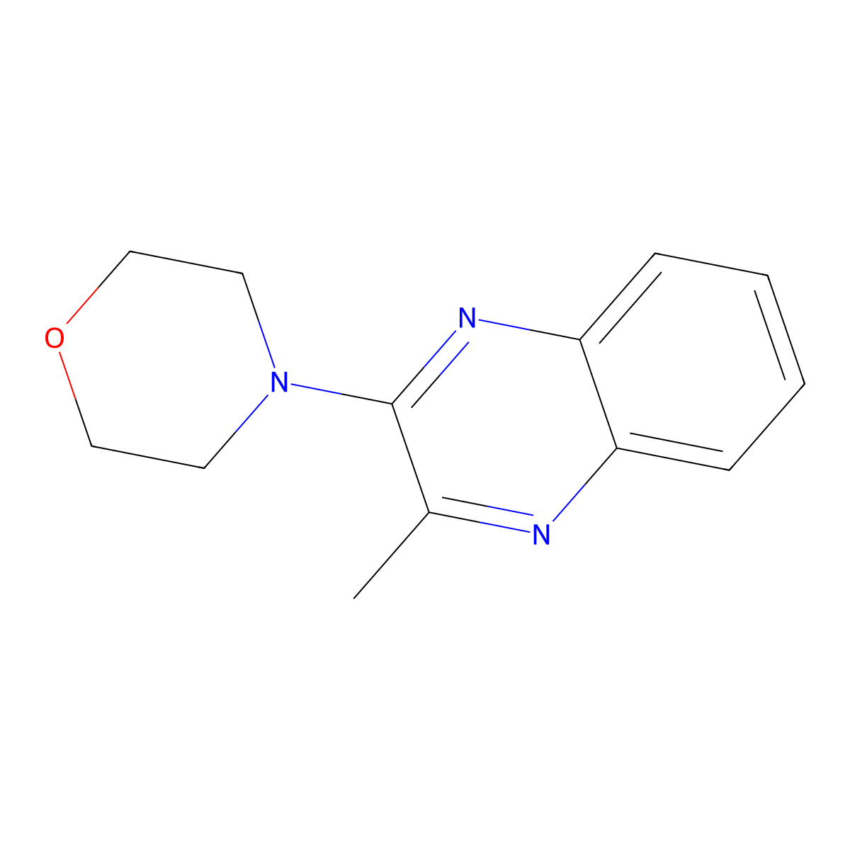2-Methyl-3-(morpholin-4-yl)quinoxaline molecular structure, CAS 6307-63-7