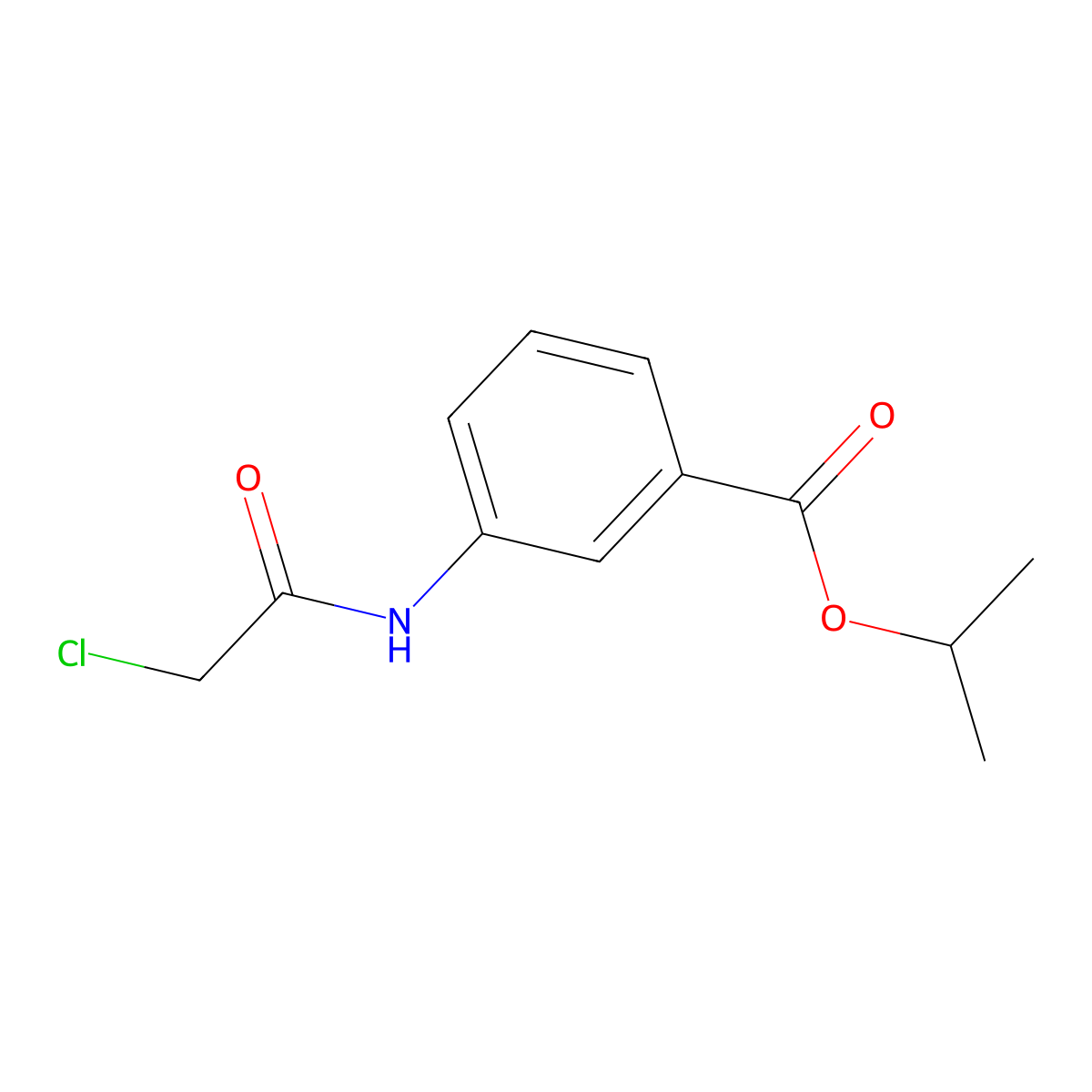 Isopropyl 3-[(chloroacetyl)amino]benzoate molecular structure, CAS 6307-69-3