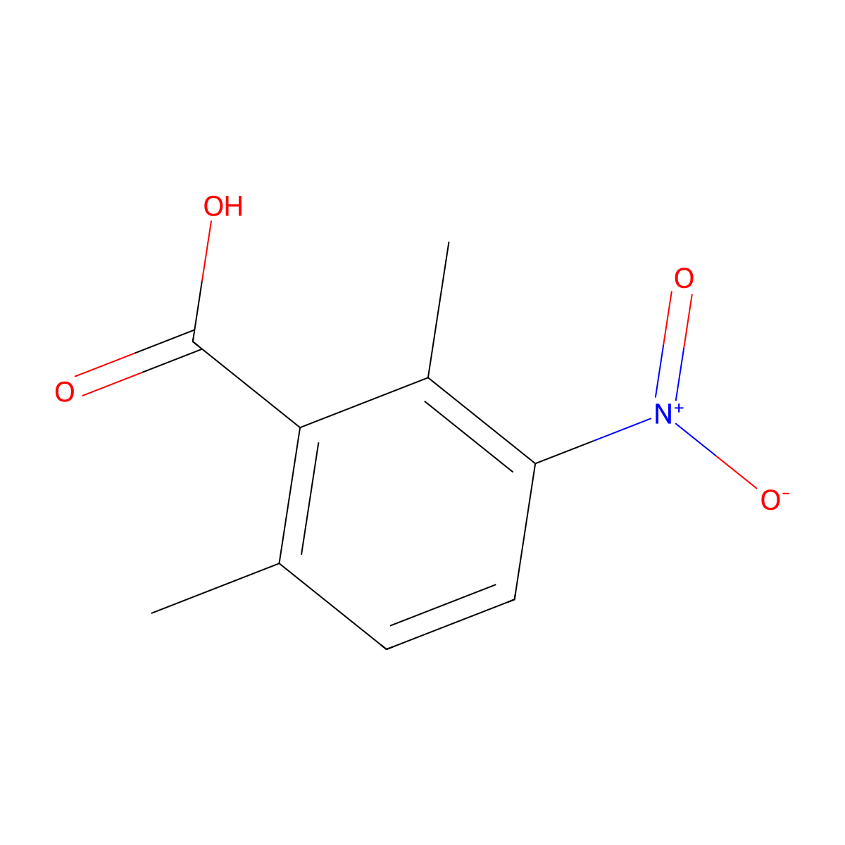 2,6-Dimethyl-3-nitrobenzoic acid molecular structure, CAS 6307-70-6