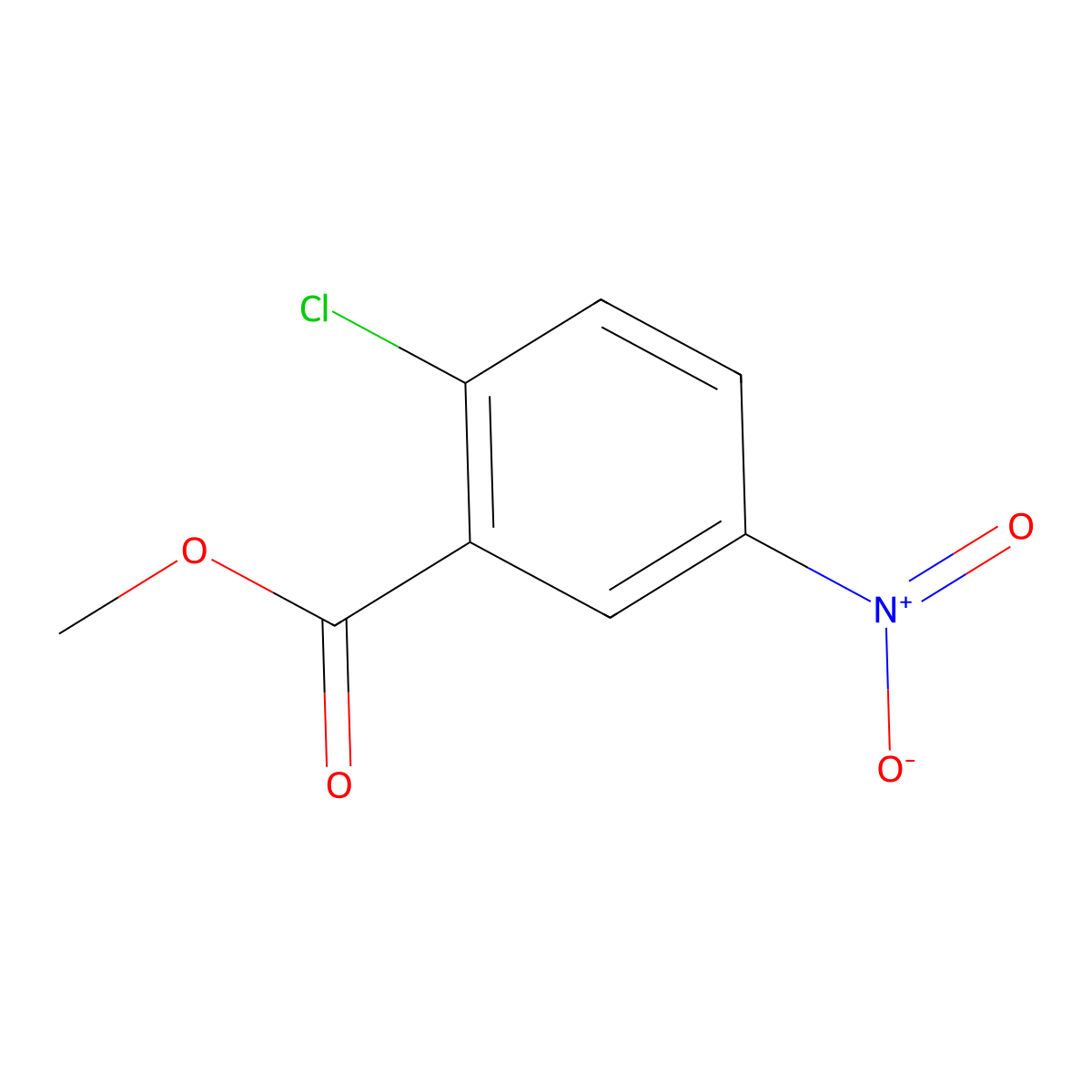 Methyl 2-chloro-5-nitrobenzoate molecular structure, CAS 6307-82-0