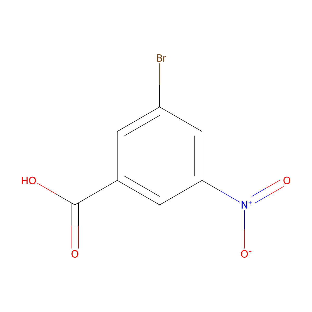 3-Bromo-5-nitrobenzoic acid molecular structure, CAS 6307-83-1