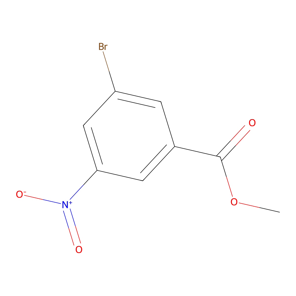 Methyl 3-bromo-5-nitrobenzoate molecular structure, CAS 6307-87-5