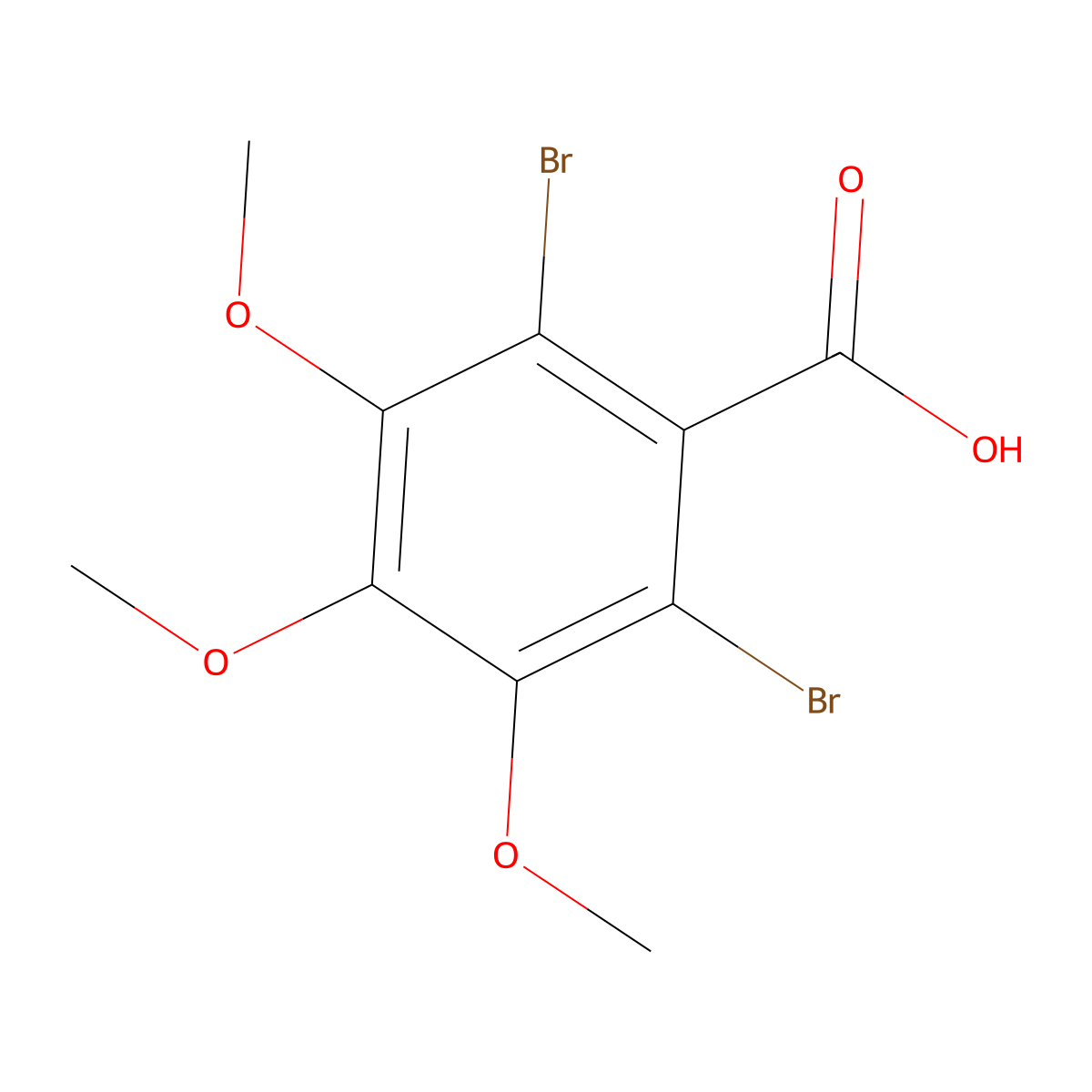 2,6-Dibromo-3,4,5-trimethoxybenzoic acid molecular structure, CAS 6307-91-1