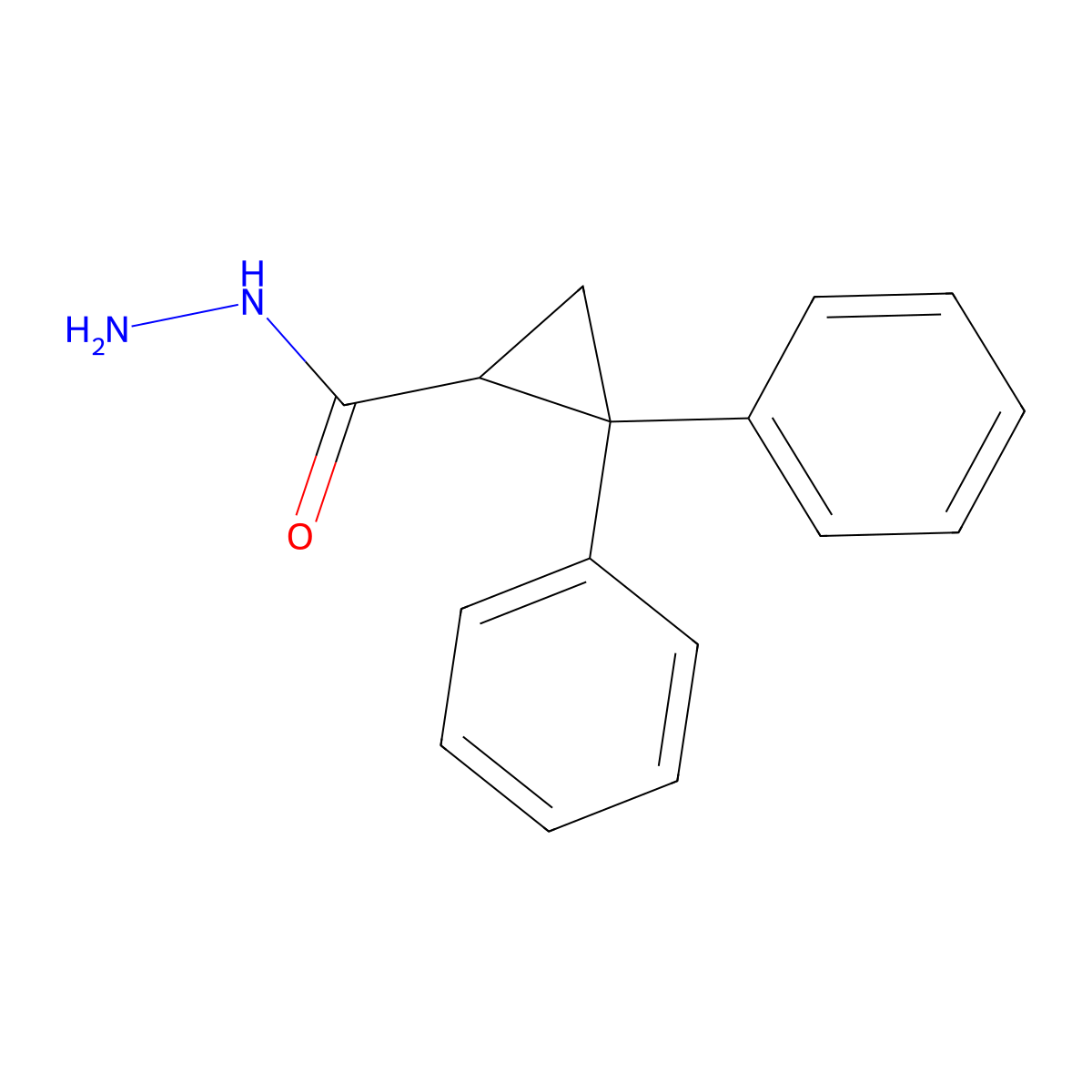2,2-Diphenylcyclopropanecarbohydrazide molecular structure, CAS 63070-28-0