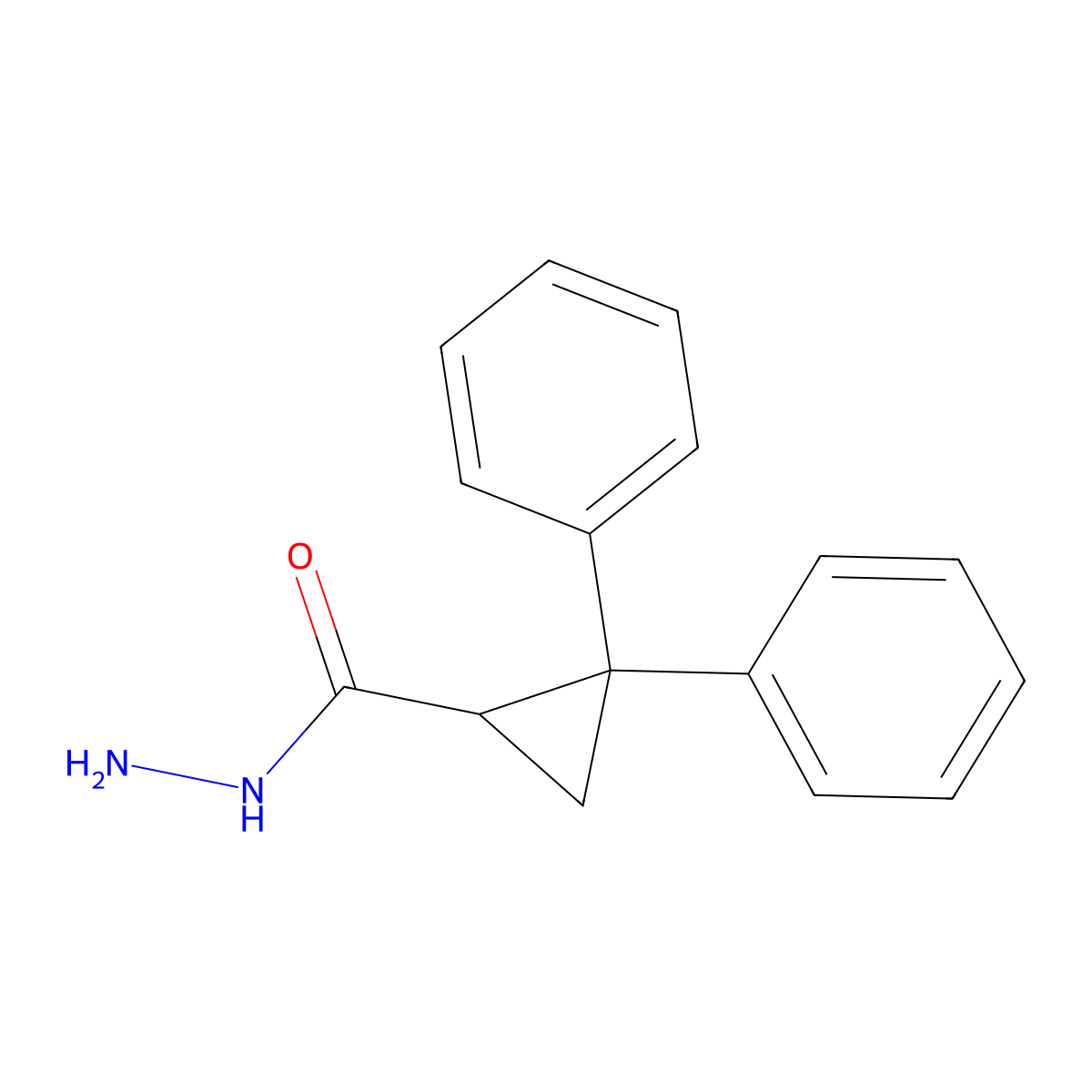 2,2-Diphenylcyclopropanecarbohydrazide molecular structure, CAS 63070-28-0
