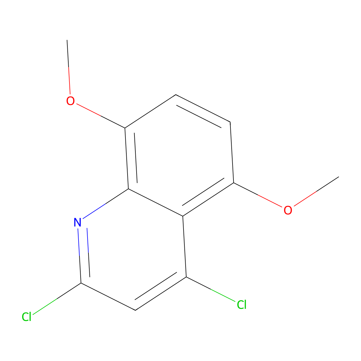 2,4-Dichloro-5,8-dimethoxyquinoline molecular structure, CAS 63070-62-2