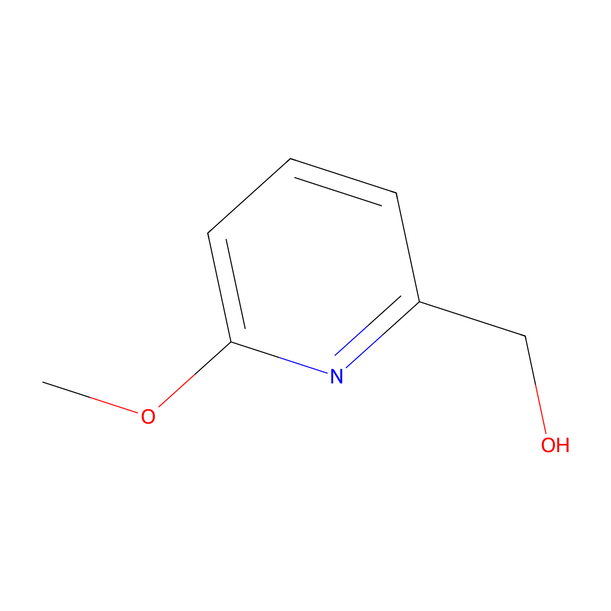 (6-Methoxypyridin-2-yl)methanol molecular structure, CAS 63071-12-5