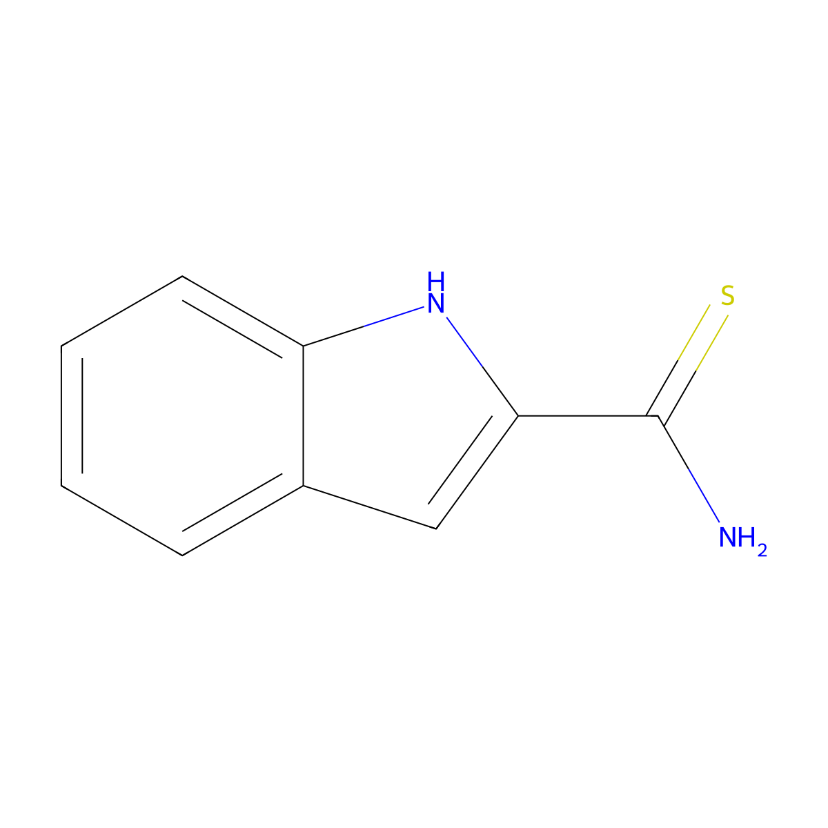 1H-indole-2-carbothioamide molecular structure, CAS 63071-71-6