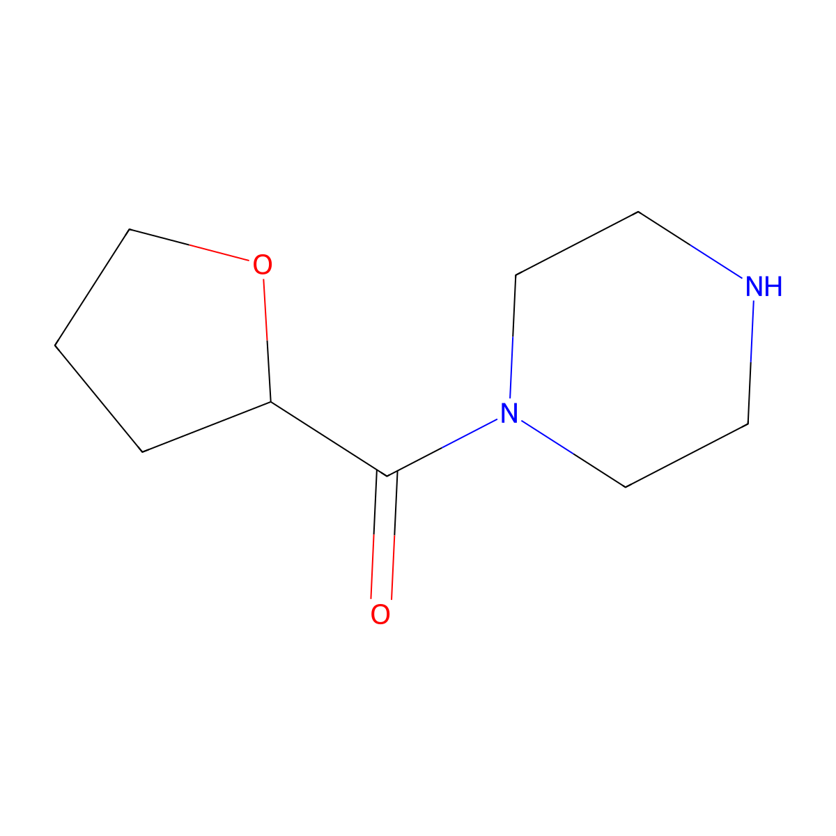 1-(Tetrahydro-2-furoyl)piperazine molecular structure, CAS 63074-07-7