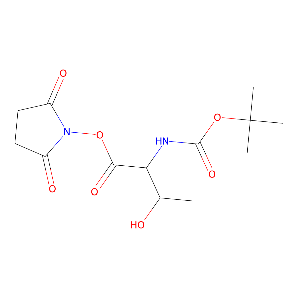 Boc-Thr-OSu molecular structure, CAS 63076-44-8