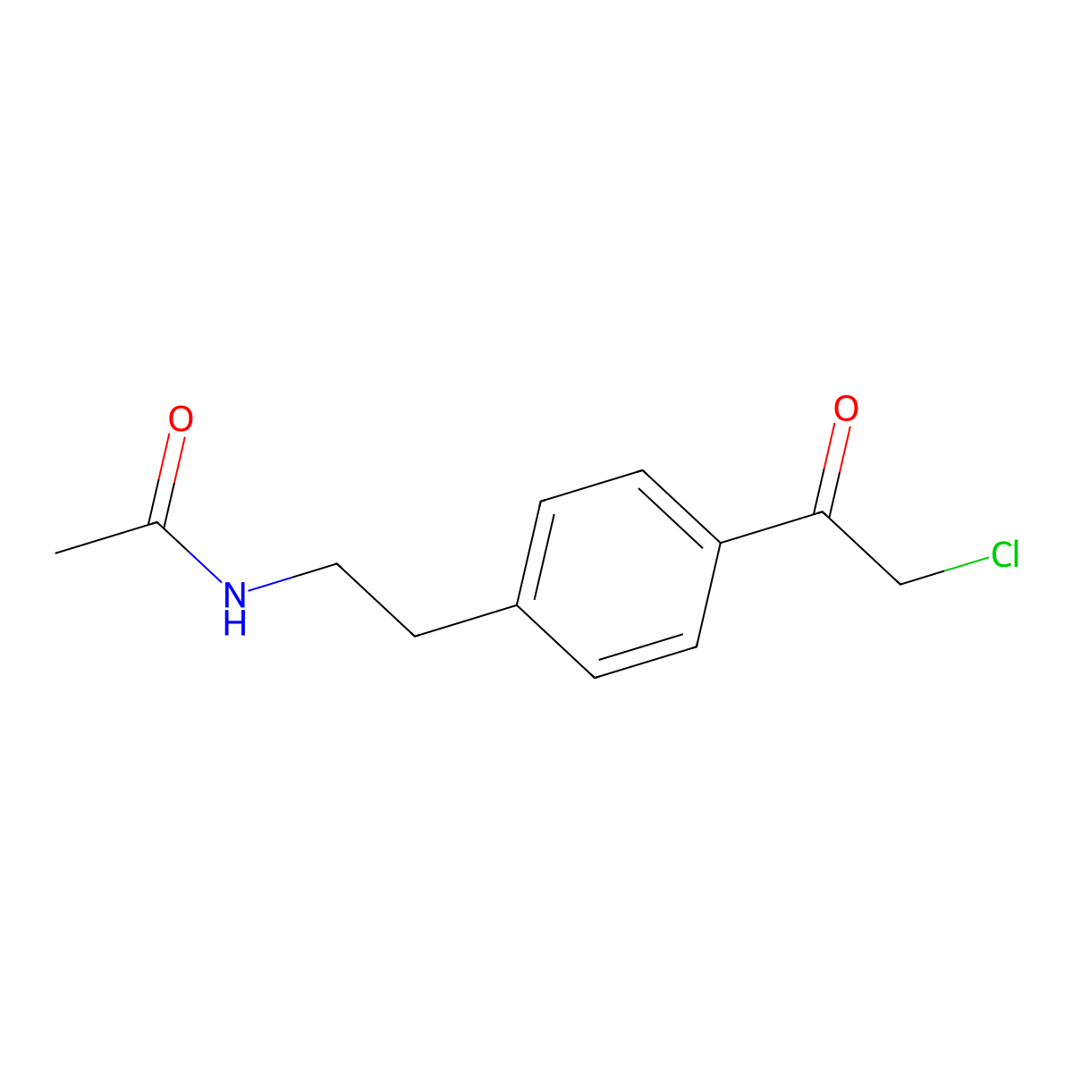 N-{2-[4-(2-chloroacetyl)phenyl]ethyl}acetamide molecular structure, CAS 63077-41-8