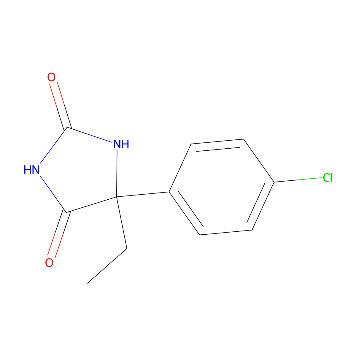 5-(4-Chlorophenyl)-5-ethylimidazolidine-2,4-dione molecular structure, CAS 6308-24-3