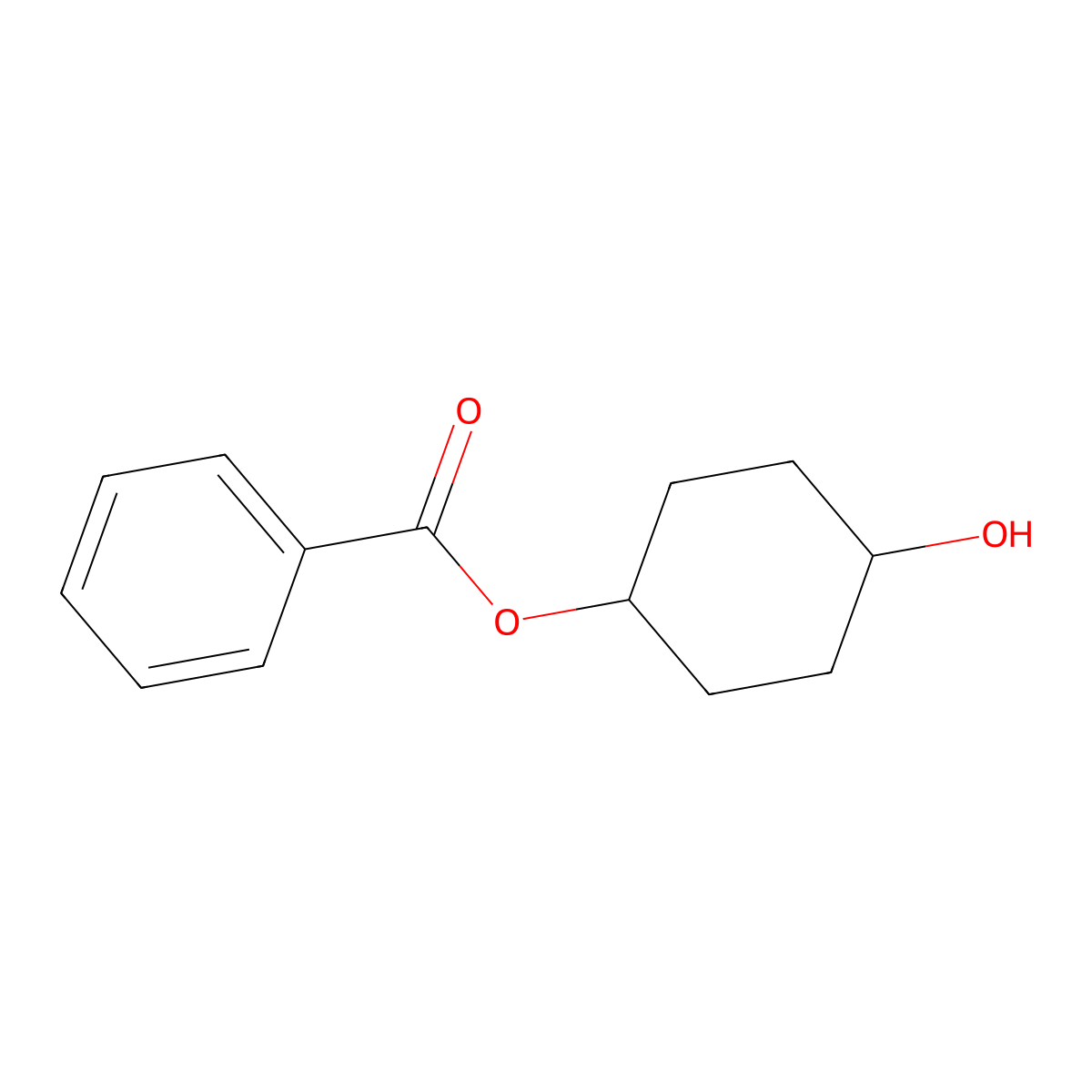 4-Hydroxycyclohexyl benzoate molecular structure, CAS 6308-92-5