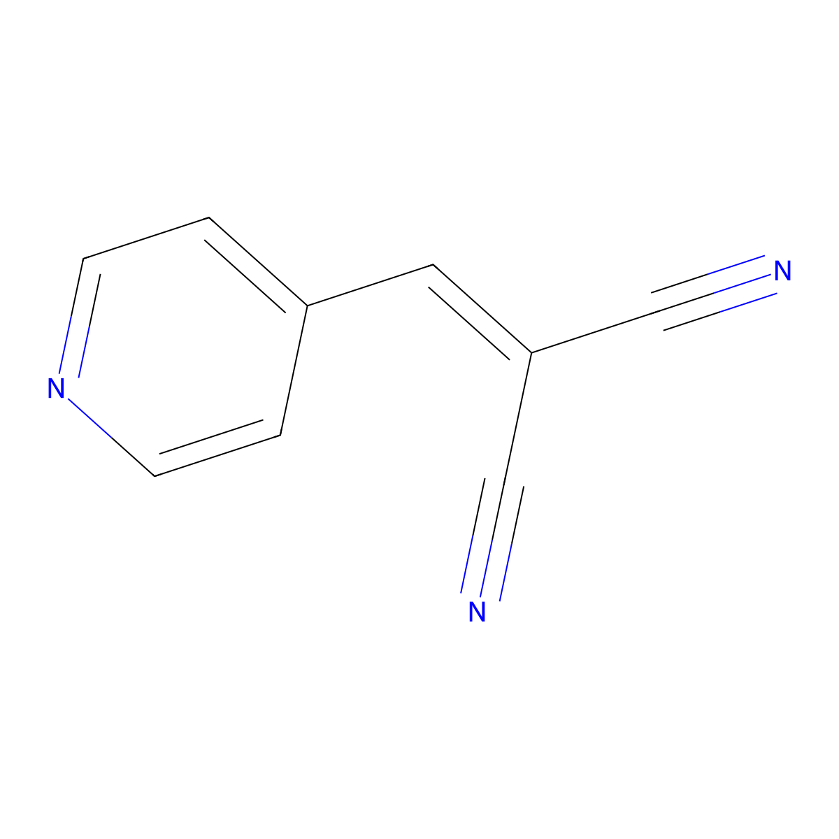 2-(4-Pyridinylmethylene)propanedinitrile molecular structure, CAS 63080-75-1