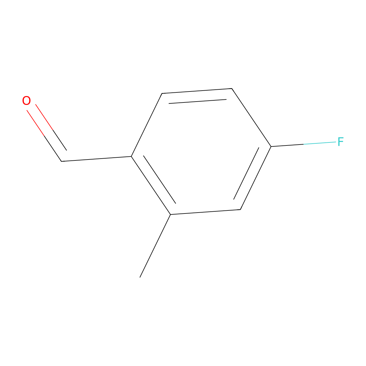 4-Fluoro-2-methylbenzaldehyde molecular structure, CAS 63082-45-1
