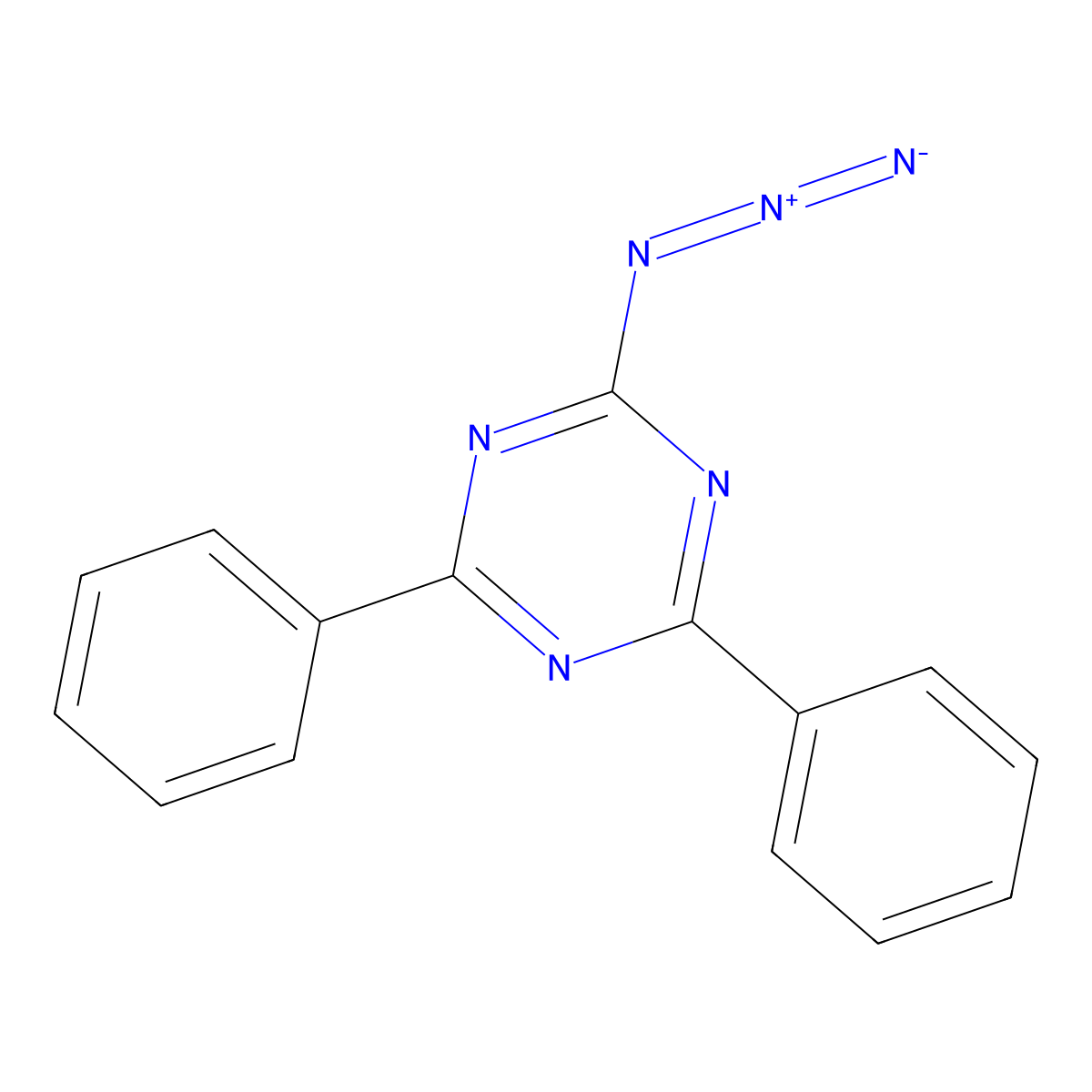 2-Azido-4,6-diphenyl-s-triazine molecular structure, CAS 63084-46-8