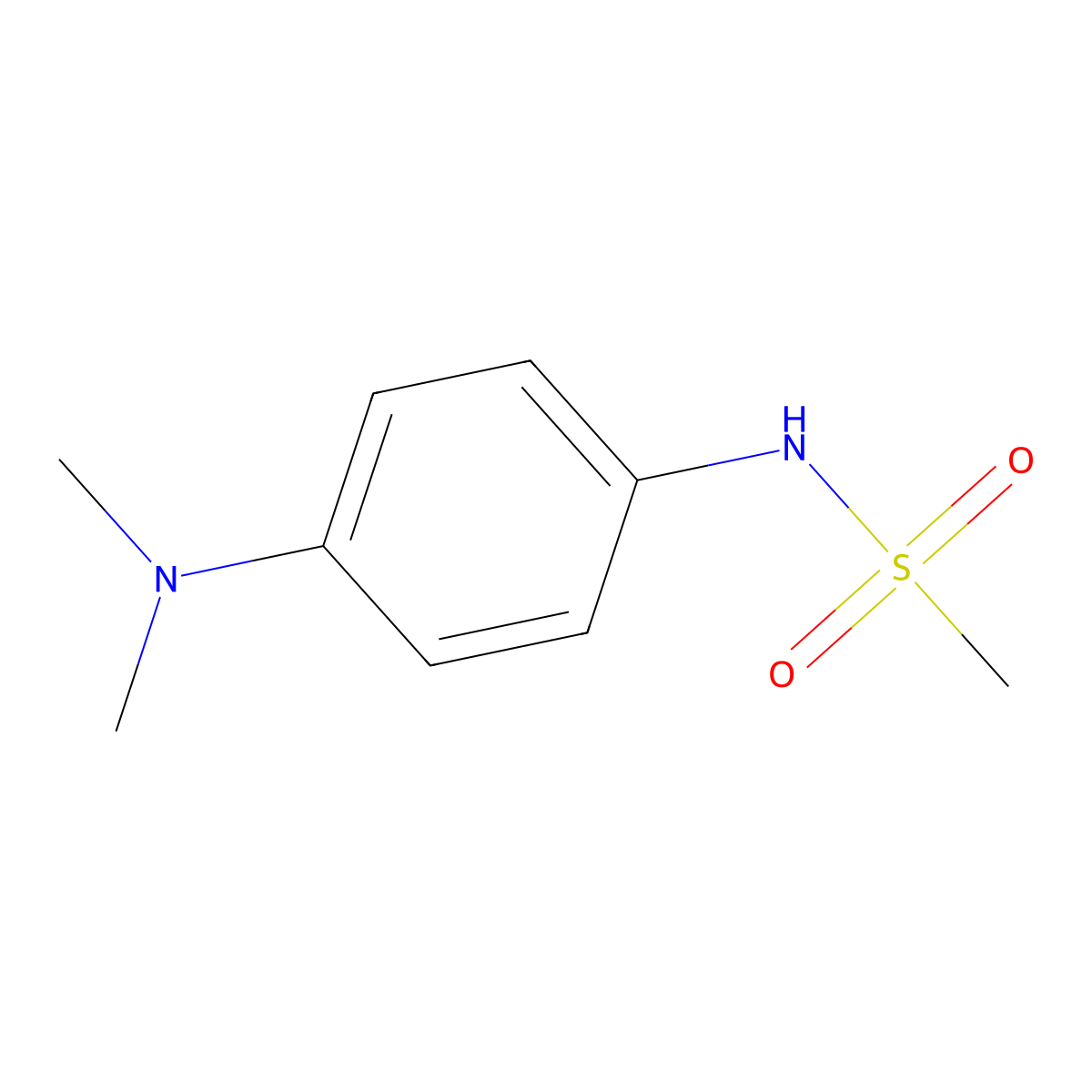Methanesulfonamide, N-[4-(dimethylamino)phenyl]- molecular structure, CAS 63084-78-6