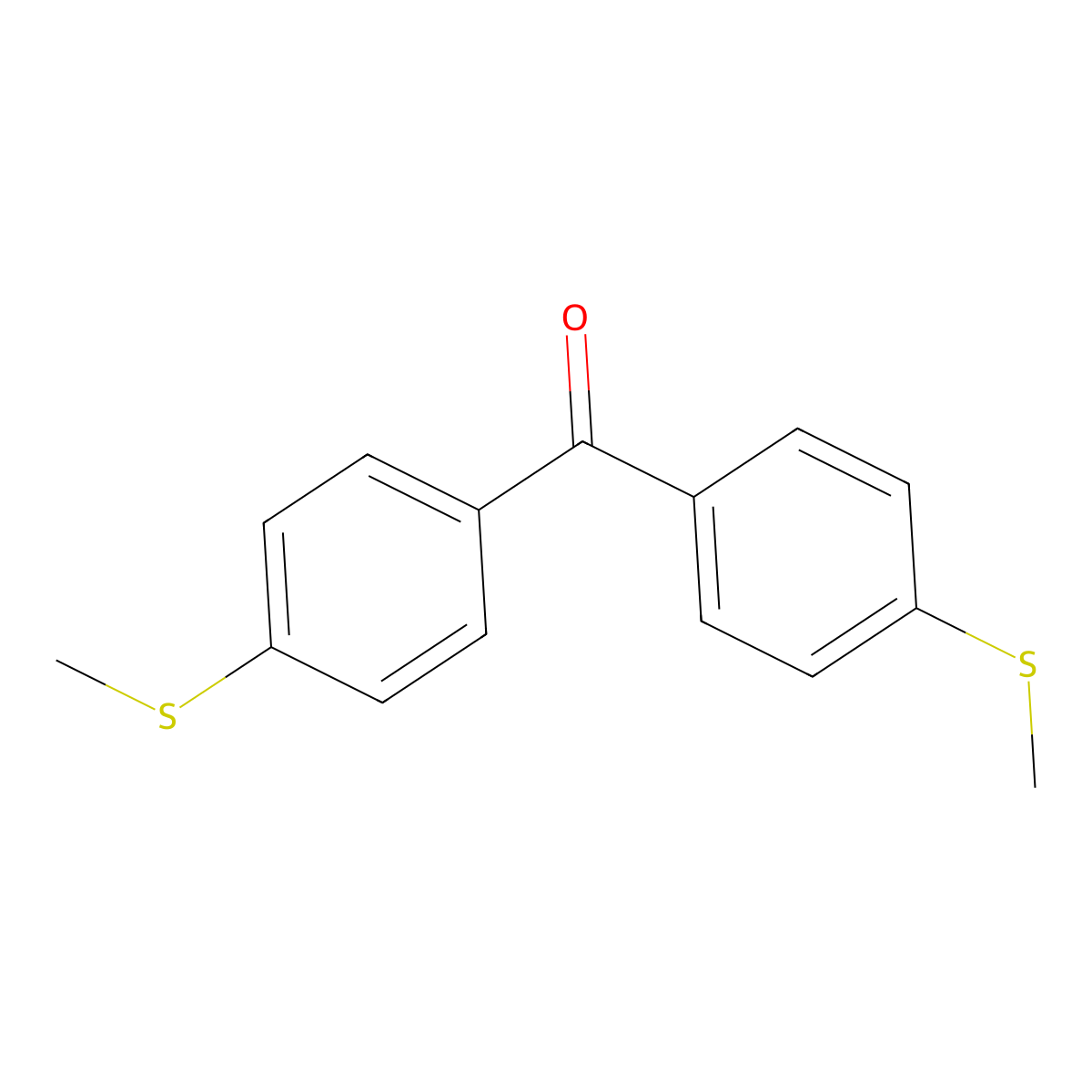 Bis(4-methylsulfanylphenyl)methanone molecular structure, CAS 63084-99-1