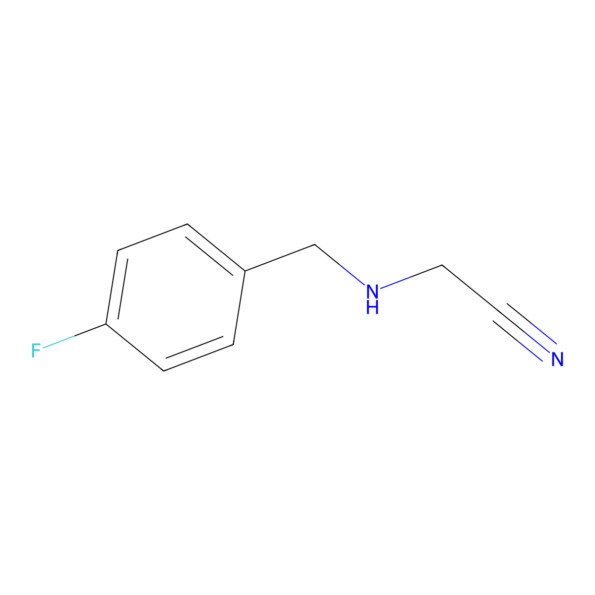 2-[(4-Fluorobenzyl)amino]acetonitrile molecular structure, CAS 63086-22-6