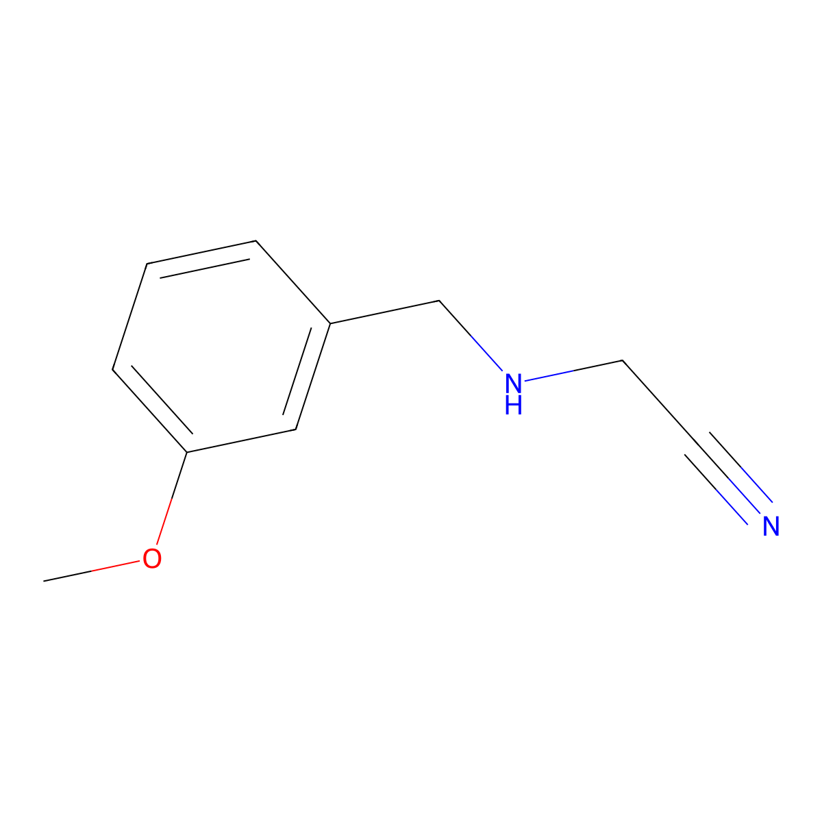 2-(3-Methoxybenzylamino)acetonitrile molecular structure, CAS 63086-27-1