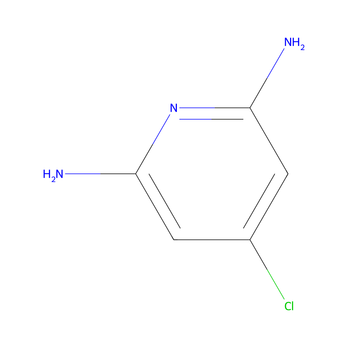 4-Chloropyridine-2,6-diamine molecular structure, CAS 6309-00-8