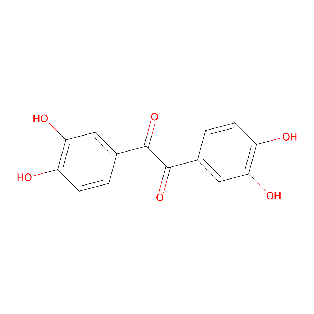 1,2-Bis(3,4-dihydroxyphenyl)ethane-1,2-dione molecular structure, CAS 6309-15-5