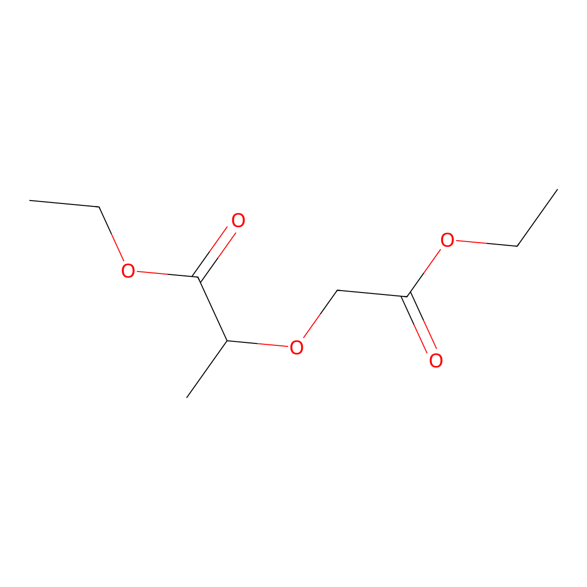 Ethyl 2-(2-ethoxy-2-oxoethoxy)propionate molecular structure, CAS 6309-62-2