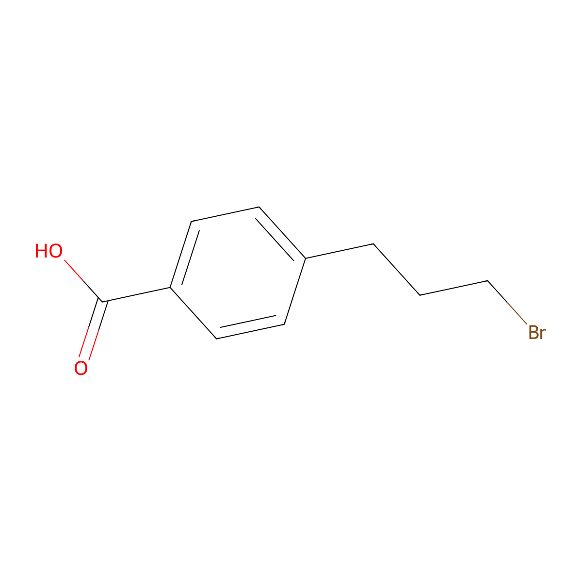 4-(3-Bromopropyl)benzoic acid molecular structure, CAS 6309-79-1