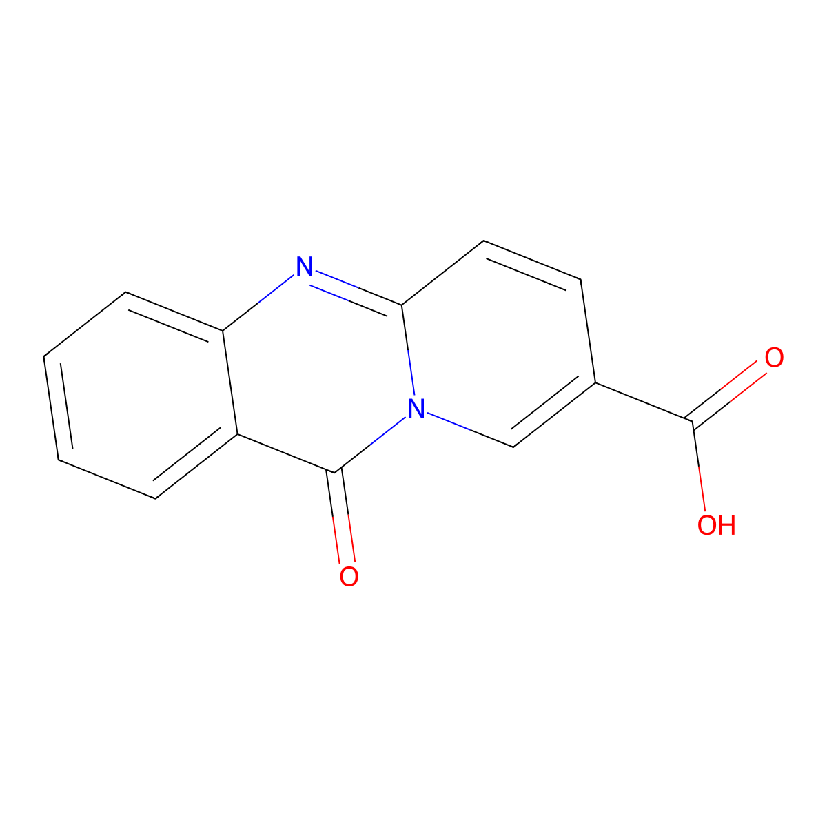 11-Oxo-11H-pyrido(2,1-b)quinazoline-8-carboxylic acid molecular structure, CAS 63094-28-0