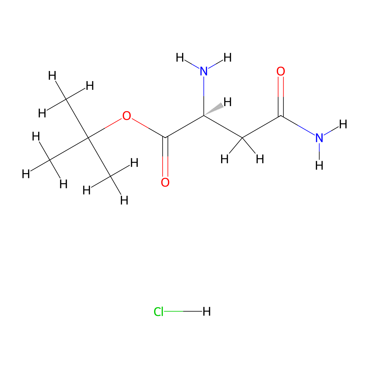 tert-Butyl L-asparaginate--hydrogen chloride (1/1) molecular structure, CAS 63094-81-5