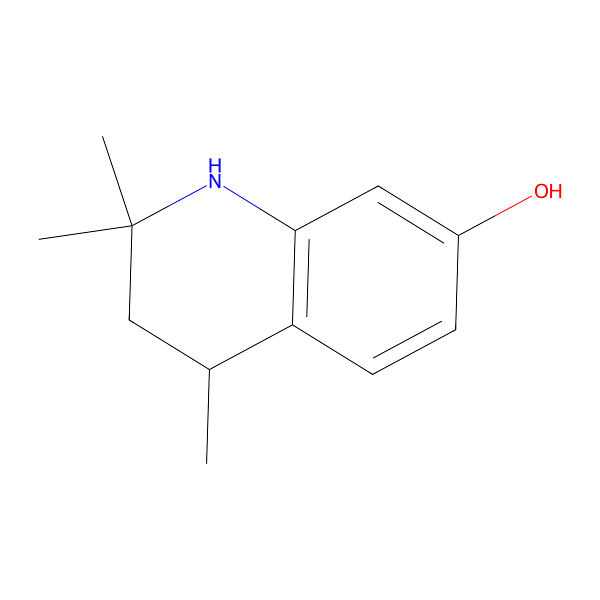 2,2,4-Trimethyl-1,2,3,4-tetrahydroquinolin-7-ol molecular structure, CAS 63095-11-4
