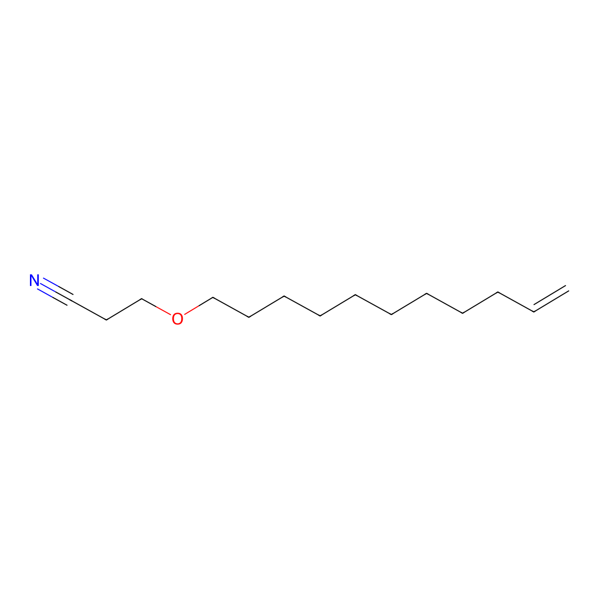 3-(10-Undecenyloxy)propiononitrile molecular structure, CAS 63095-34-1