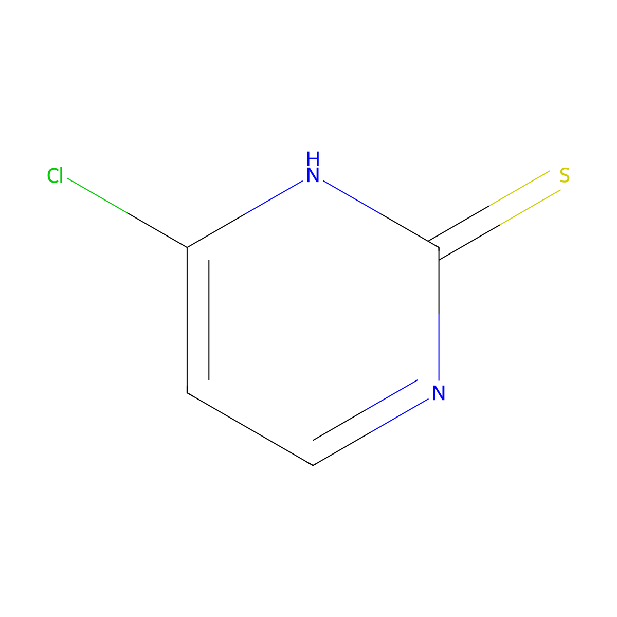 6-Chloropyrimidine-2(1H)-thione molecular structure, CAS 63096-74-2