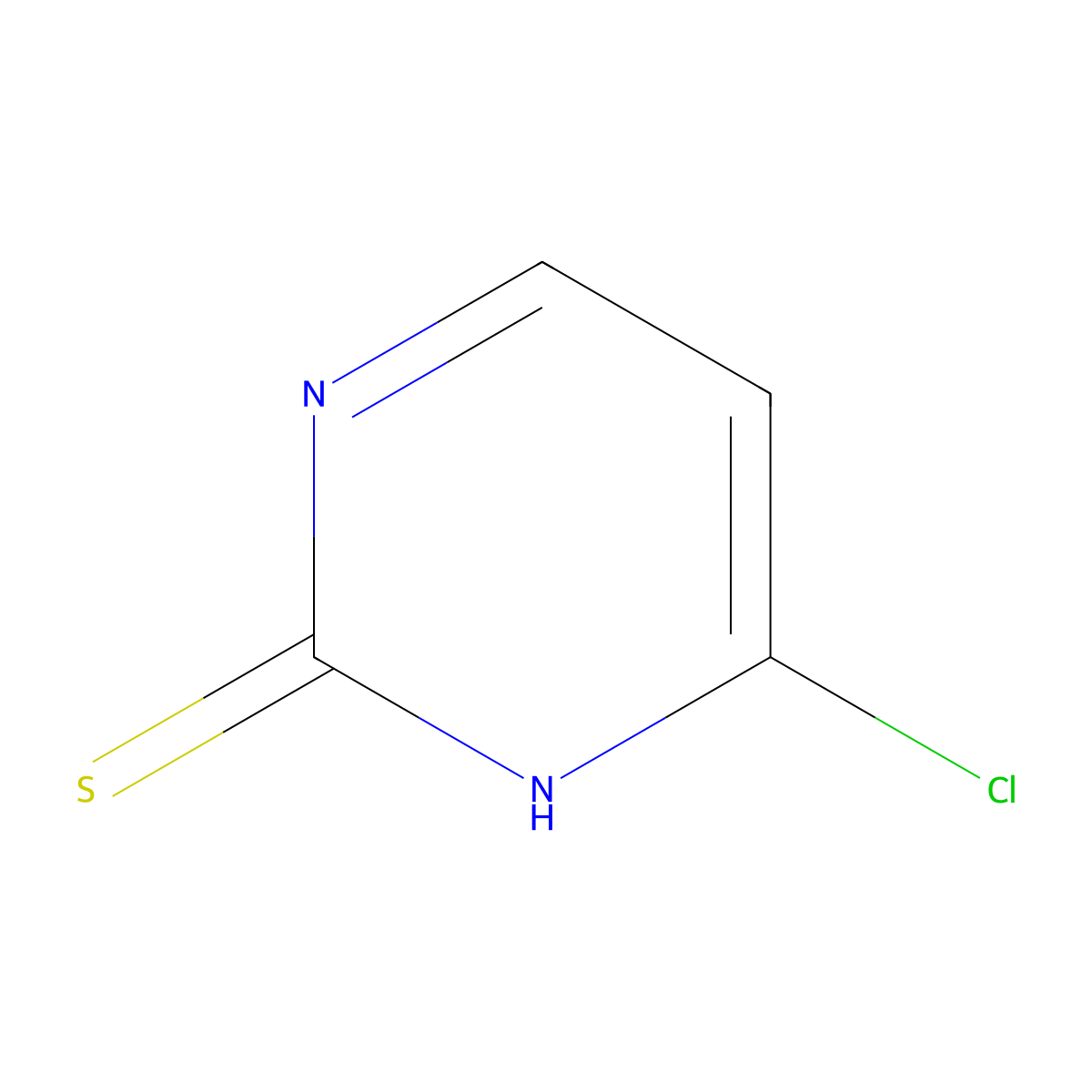 6-Chloropyrimidine-2(1H)-thione molecular structure, CAS 63096-74-2