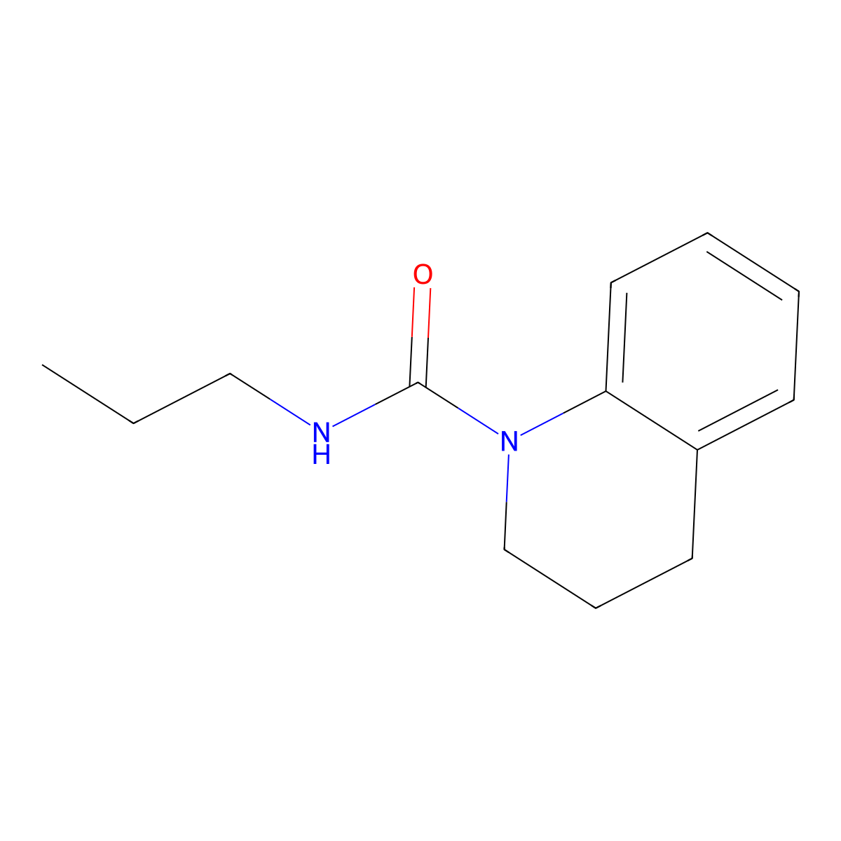 1(2H)-Quinolinecarboxamide, 3,4-dihydro-N-propyl- molecular structure, CAS 63098-91-9