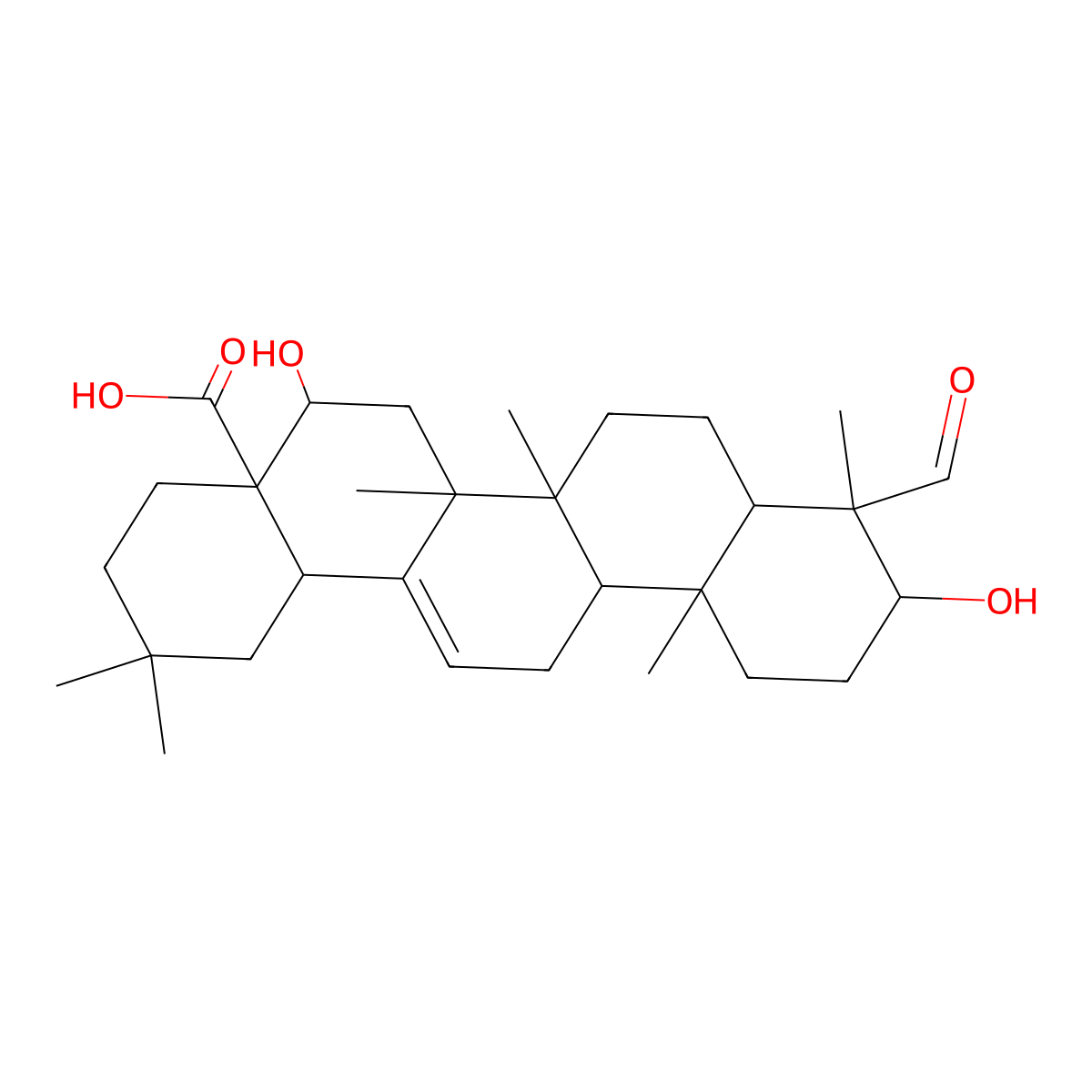 Quillaic Acid molecular structure, CAS 631-01-6
