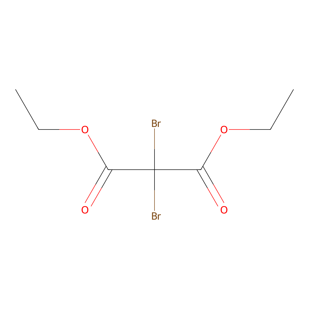 Propanedioic acid, 2,2-dibromo-, 1,3-diethyl ester molecular structure, CAS 631-22-1