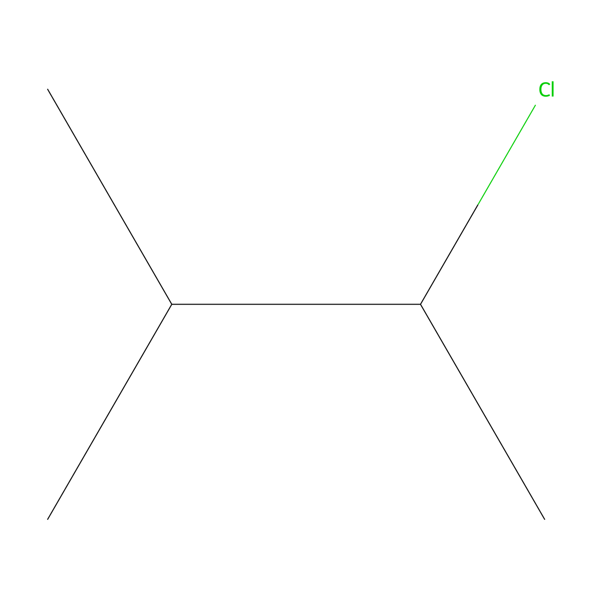 2-Chloro-3-methylbutane molecular structure, CAS 631-65-2