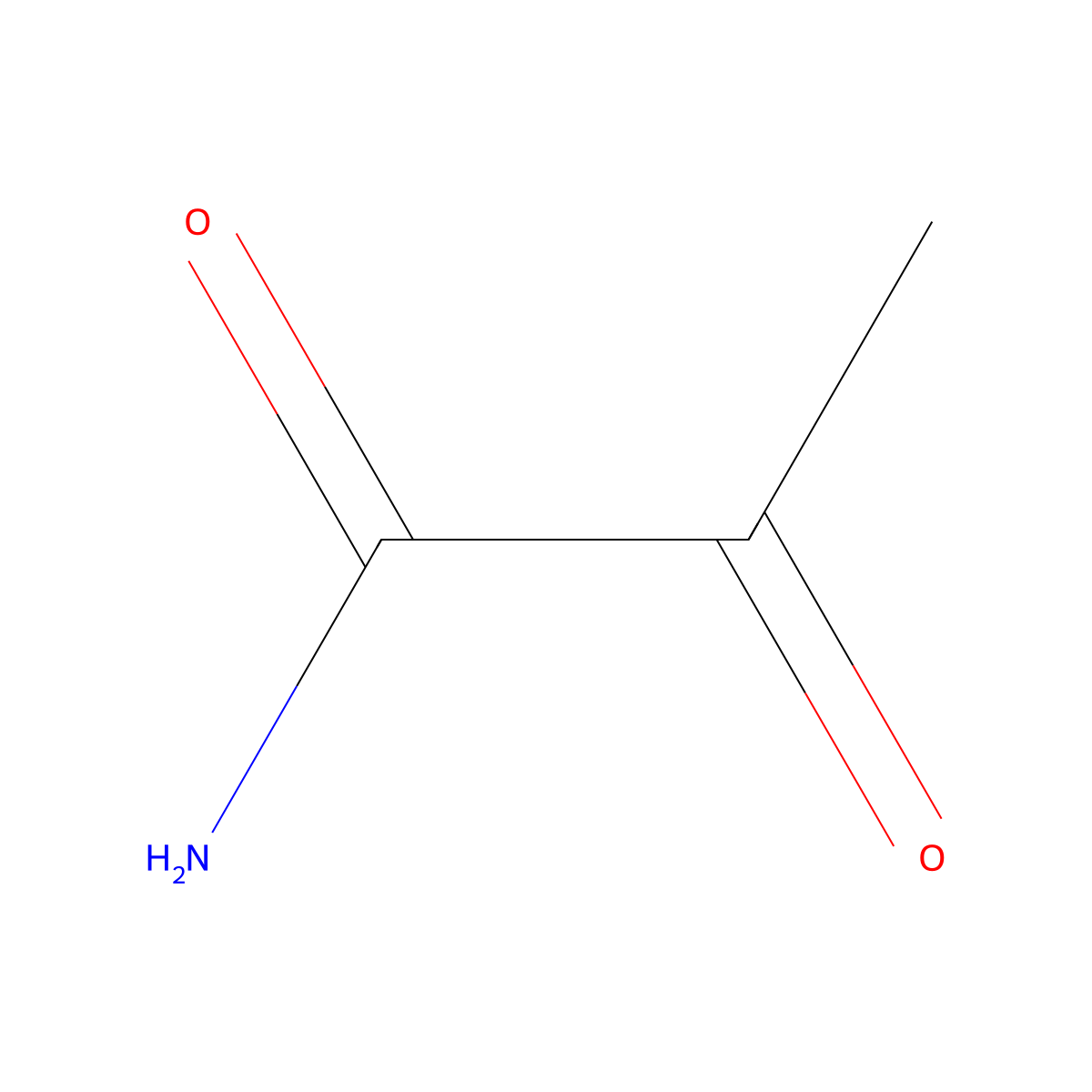 Pyruvamide molecular structure, CAS 631-66-3