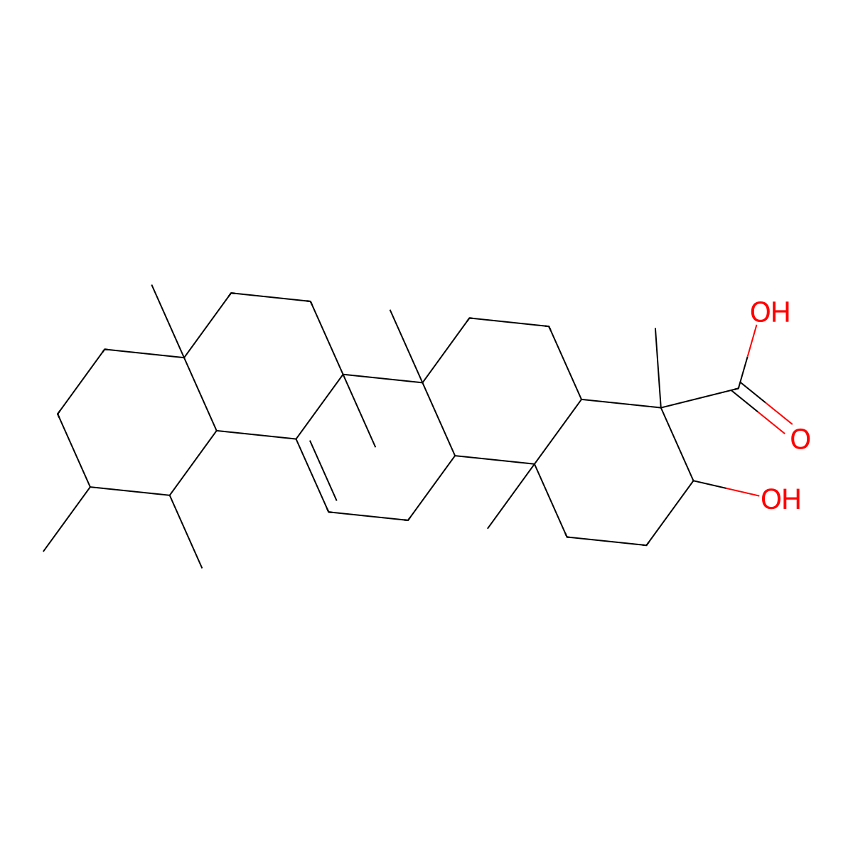 Beta-Boswellic Acid molecular structure, CAS 631-69-6