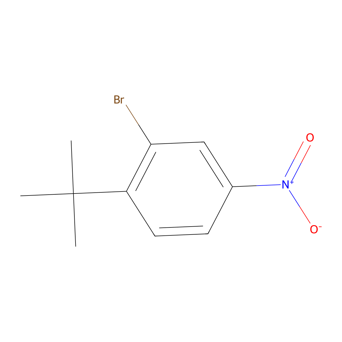 2-Bromo-1-tert-butyl-4-nitrobenzene molecular structure, CAS 6310-17-4