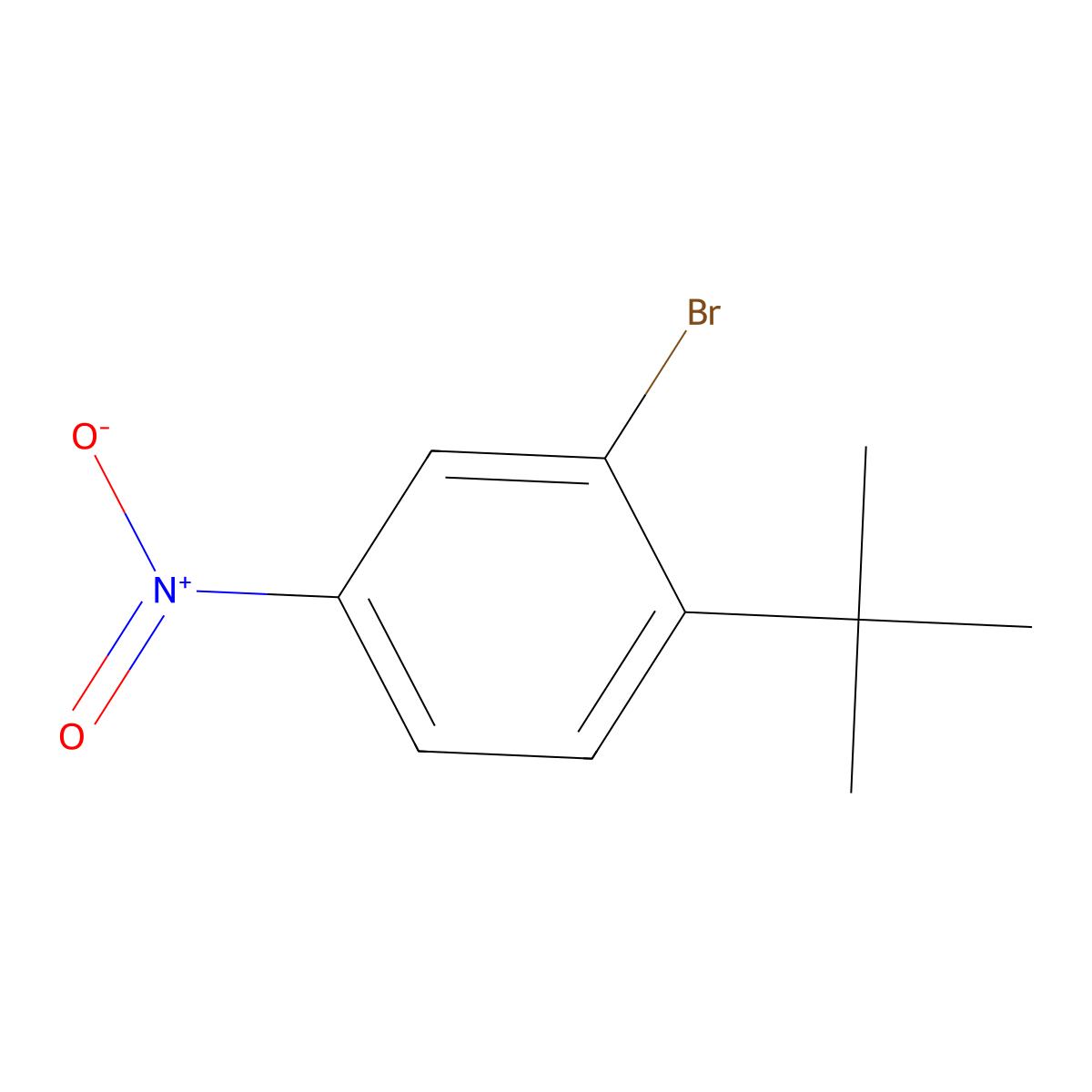 2-Bromo-1-tert-butyl-4-nitrobenzene molecular structure, CAS 6310-17-4