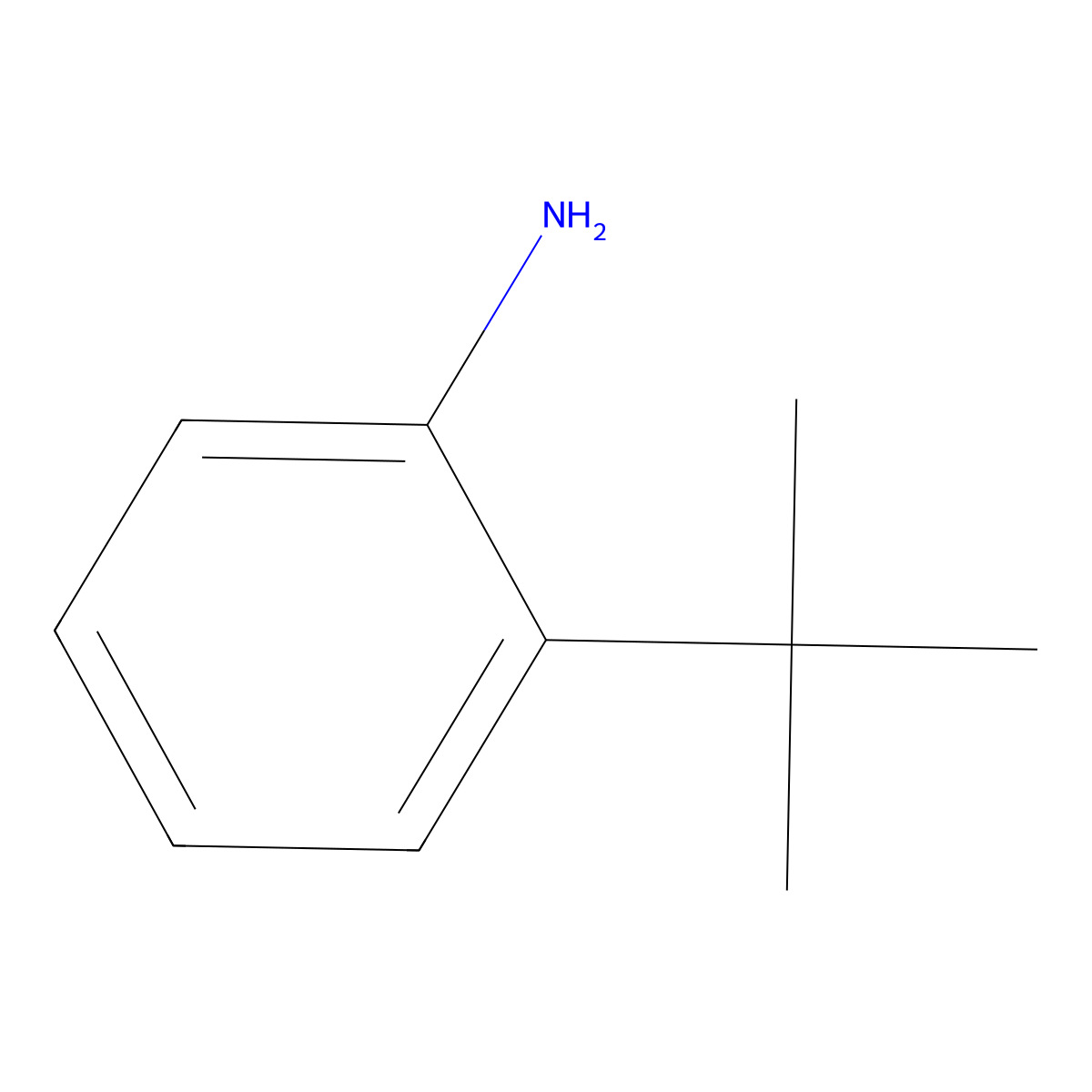 2-tert-Butylaniline molecular structure, CAS 6310-21-0