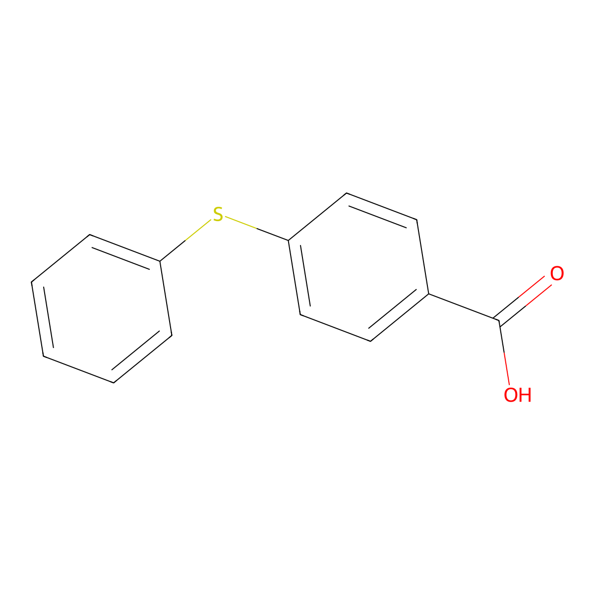 4-(Phenylthio)benzoic acid molecular structure, CAS 6310-24-3