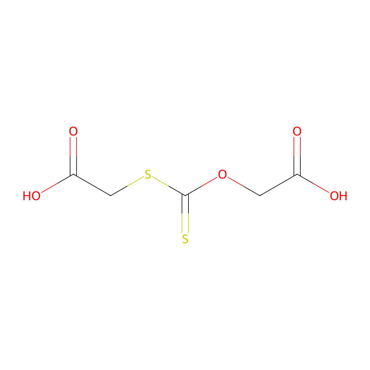 {[(Carboxymethoxy)carbothioyl]sulfanyl}acetic acid molecular structure, CAS 6310-26-5