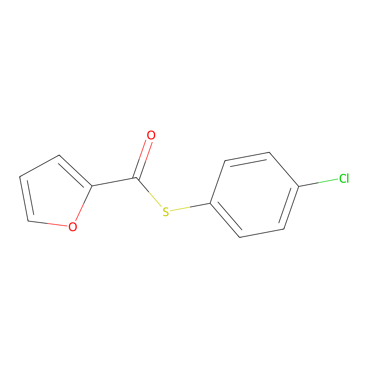 S-(4-chlorophenyl) furan-2-carbothioate molecular structure, CAS 6310-30-1
