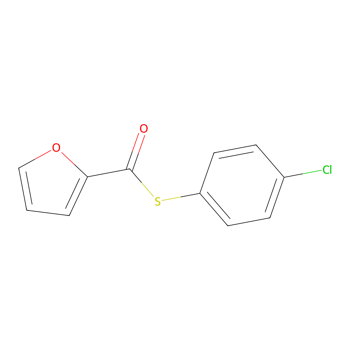 S-(4-chlorophenyl) furan-2-carbothioate molecular structure, CAS 6310-30-1