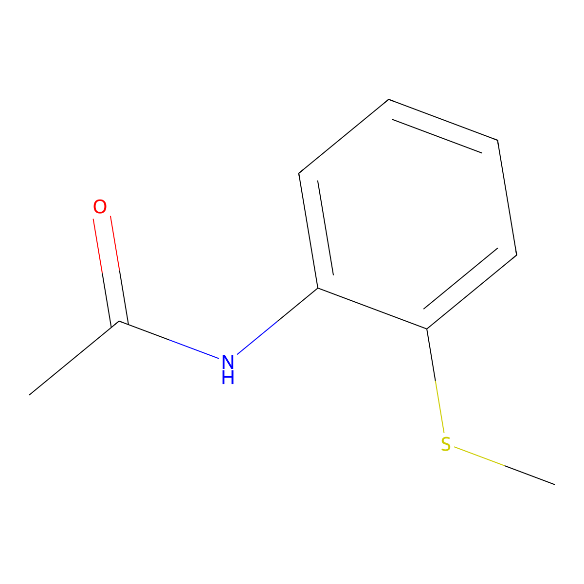 N-(2-(Methylthio)phenyl)acetamide molecular structure, CAS 6310-41-4