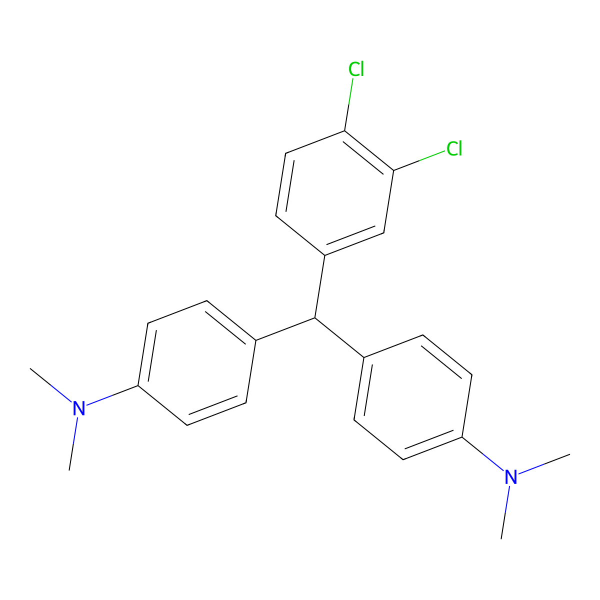 4,4'-((3,4-Dichlorophenyl)methylene)bis(N,N-dimethylaniline) molecular structure, CAS 6310-47-0