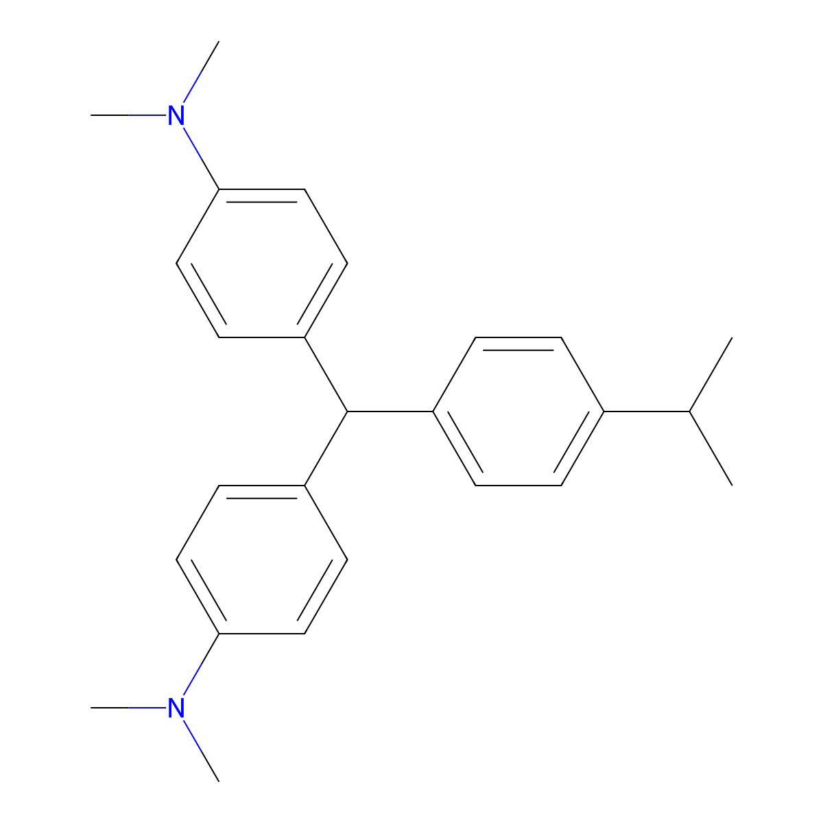 4-[[4-(dimethylamino)phenyl]-(4-propan-2-ylphenyl)methyl]-N,N-dimethylaniline molecular structure, CAS 6310-56-1
